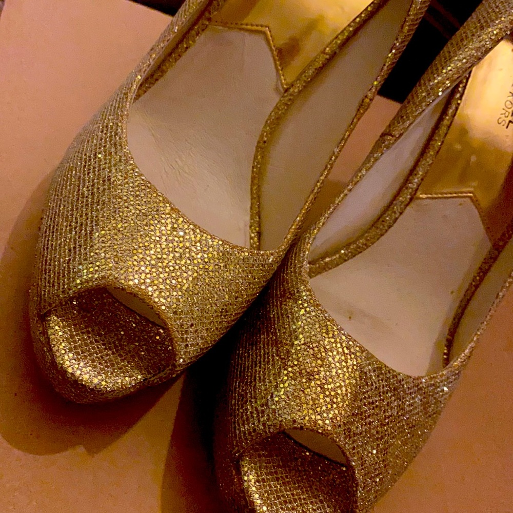 Glitter Gold Pumps- Michael Kors